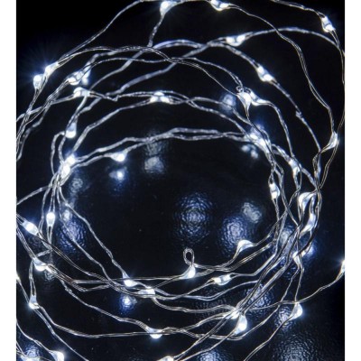 Λαμπάκια Microled 50τεμ Μπαταρίας Λευκό Ψυχρό_60545